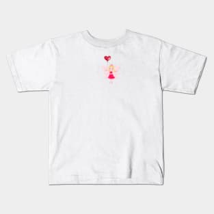 Cute fairytale with heart balloon Kids T-Shirt